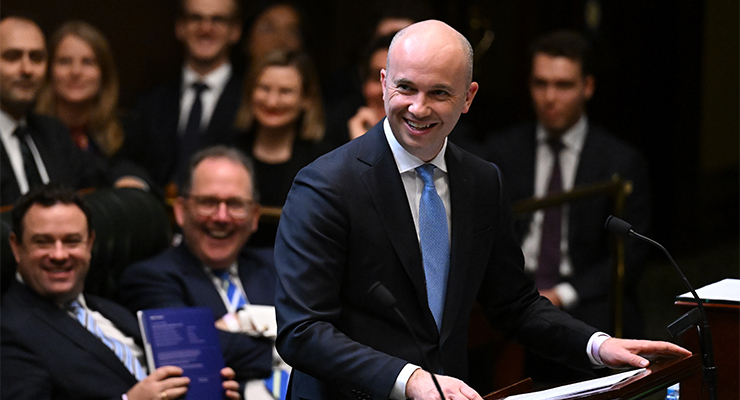 NSW Treasurer Matt Kean hands down the 2022-2023 NSW state budget (Image: AAP Image/Dean Lewins)