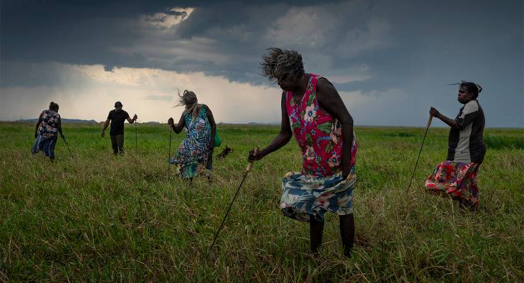 First Nations peoples strategically burning land in a practice known as cool burning (Image: AAP/EPA/Matthew Abbott/Amber Bracken/World Press Photo Foundation)