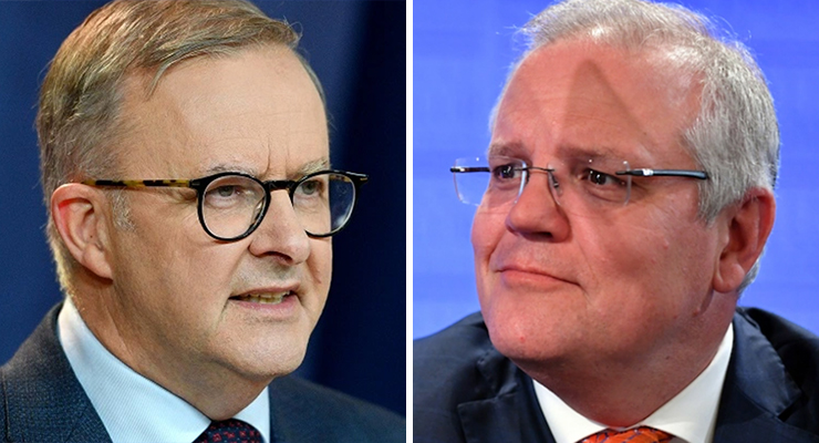 Anthony Albanese and Scott Morrison (Images: AAP)