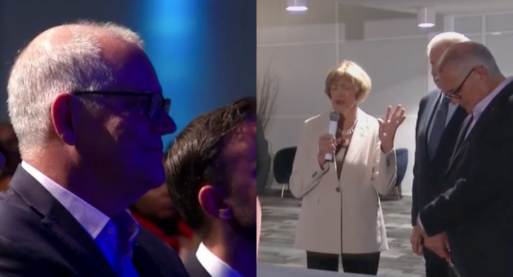 Scott Morrison and Margaret Court (Image: 7News/Perthnow)