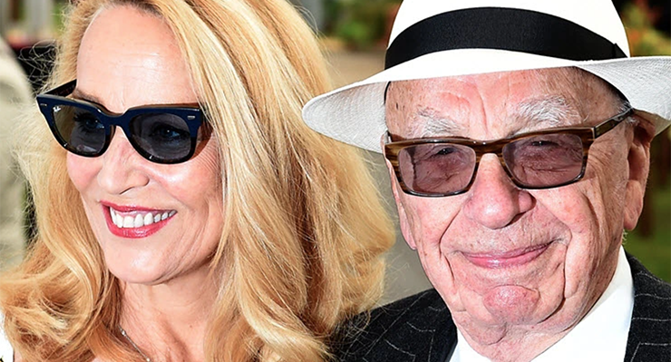Jerry Hall and Rupert Murdoch (Image: EPA/Andy Rain)