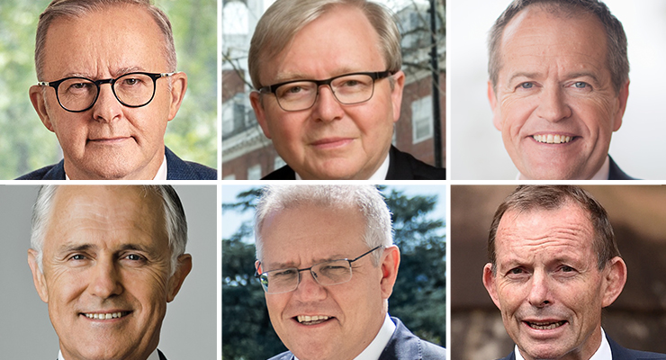 A selection of Australia's diverse political leadership (Images: AAP/Supplied)