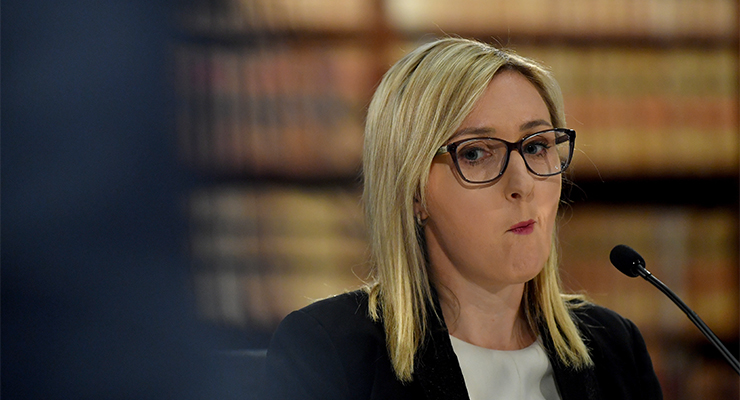 Amy Brown gives evidence during the John Barilaro inquiry (Image: AAP/Bianca De Marchi)