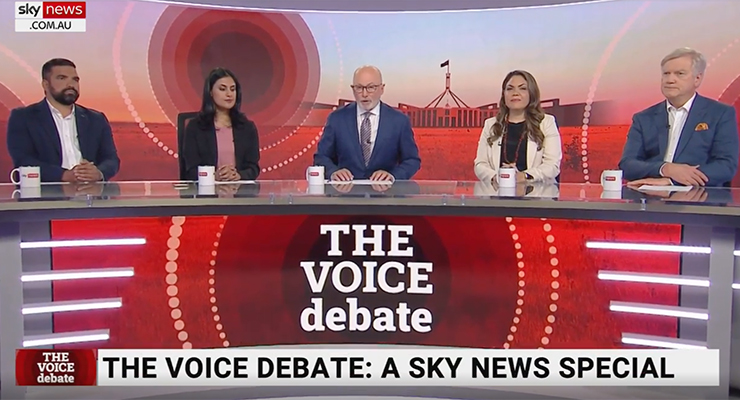 Sky News panel on the Voice to Parliament (Image: Sky News)