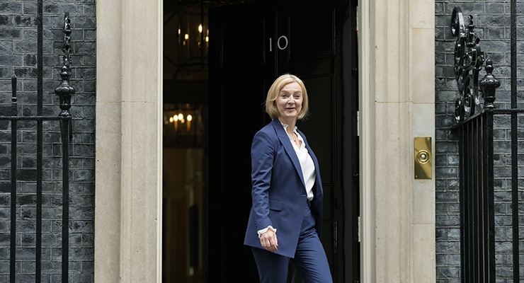 British Prime Minister Liz Truss leaves Downing Street (Image: AAP/AP/Frank Augstein)