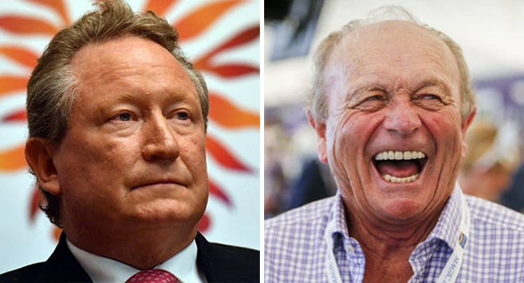 Andrew "Twiggy" Forrest and Gerry Harvey (Images: AAP)