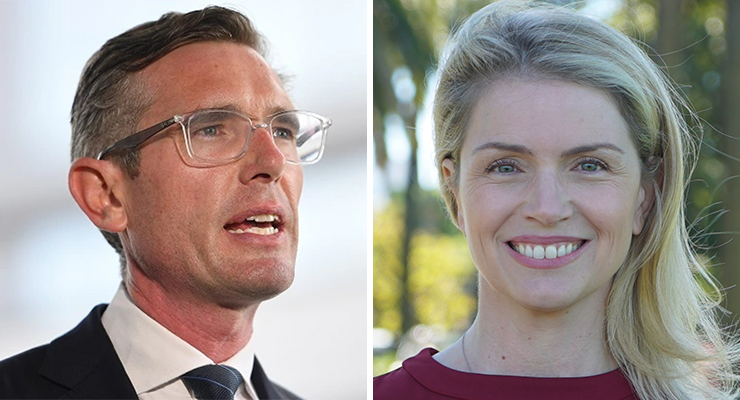NSW Premier Dominic Perrottet and independent challenger for Vaucluse Karen Freyer (Images: AAP/Supplied)