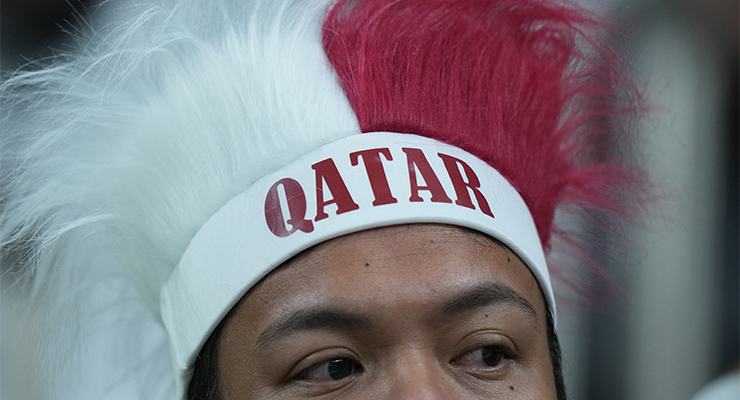 A Qatar fan during the Qatar 2022 World Cup (Image: AAP/Bagu Blanco)