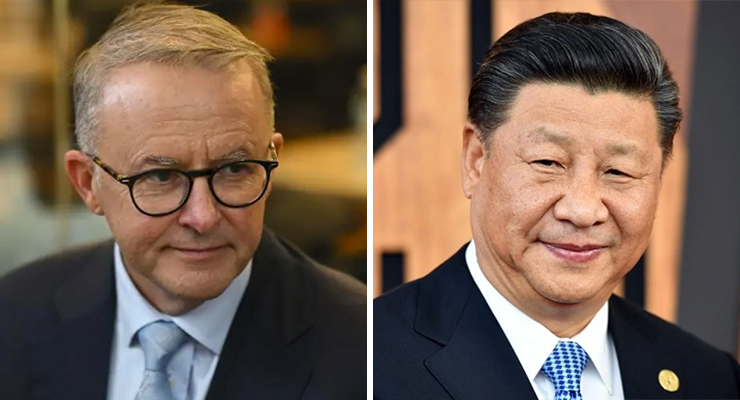 Anthony Albanese and China's President Xi Jinping (Images: AAP/Private Media)
