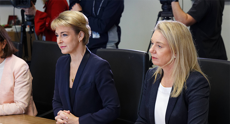 Senators Michaelia Cash and Bridget McKenzie (Image: AAP/Trevor Collens)