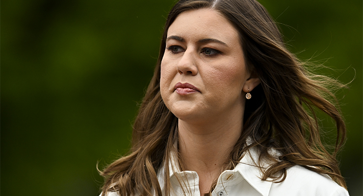 Former Liberal Party staffer Brittany Higgins (Image: AAP/Lukas Coch)