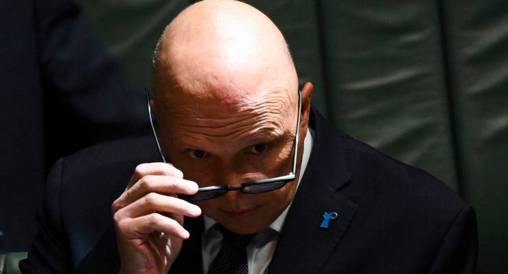Opposition Leader Peter Dutton (Image: AAP/Lukas Coch)
