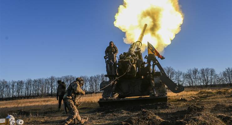 Ukrainian servicemembers in Eastern Ukraine (Image: AAP/Justin Yau/Sipa USA)