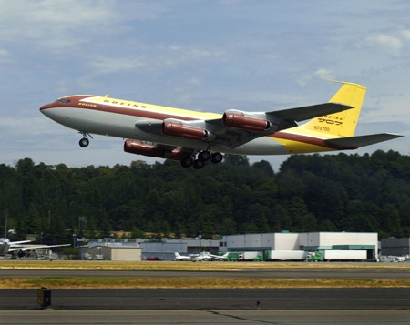 The play time surprise, the Boeing Dash 80, seen here at Renton. Wikipedia Commons