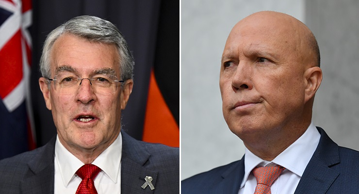 Attorney-General Mark Dreyfus and Opposition Leader Peter Dutton