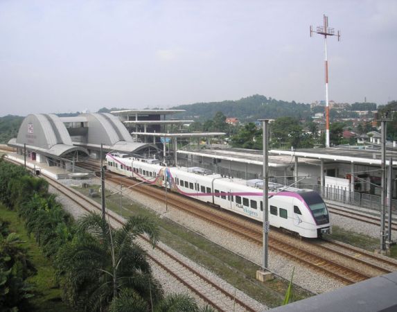 The Bandar Tasik Selatan station on the Kuala Lumpur express line
