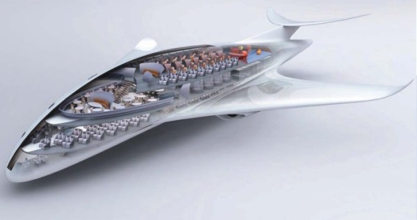 Airbus X A blended wing-body giant jet appears in an Airbus view of the future, image by Airbus