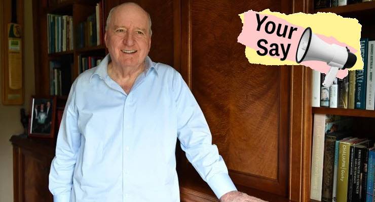 Alan Jones in his home at Fitzroy Falls in the Southern Highlands