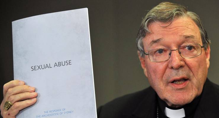 George Pell with the Sydney archdiocese's response to sexual abuse in 2012
