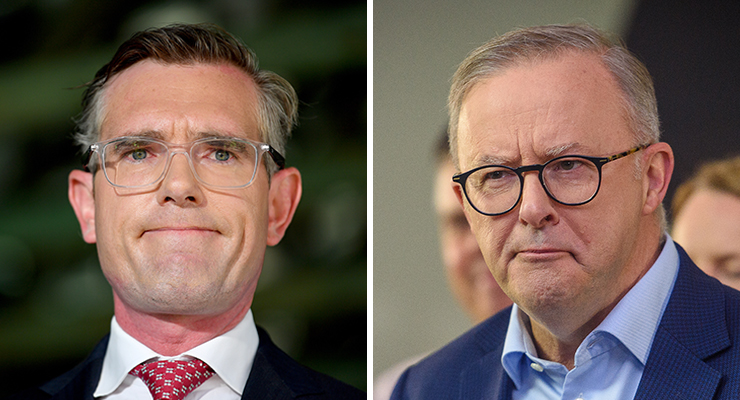 NSW Premier Dominic Perrottet and PM Anthony Albanese (Images: AAP)