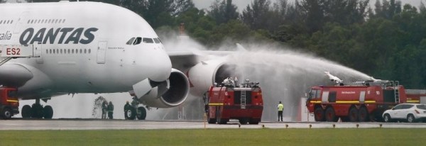 douse Dousing the No 1 engine to stop it at Changi