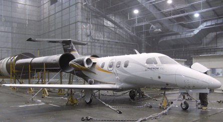 The Phenom gets cold in a giant Florida 'fridge © Embraer