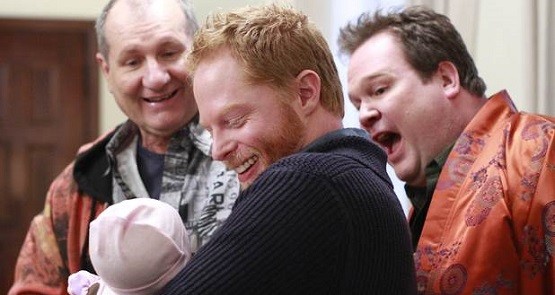 Jesse Tyler Ferguson and Eric Stonestreet form Modern Family's gay couple Cam and Mitchell.