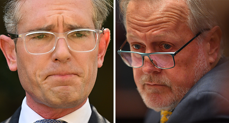 NSW Premier Dominic Perrottet and Shooters, Fishers and Farmers Party Leader Robert Borsak