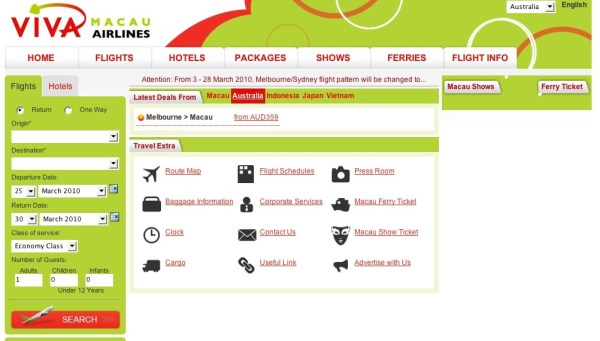 viva screen Viva Macau, still ready to take your money this morning