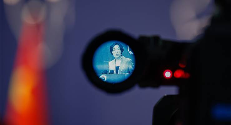 China's Foreign Ministry spokesperson Mao Ning (Image: AAP/EPA/Mark R Cristino)