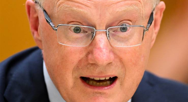RBA governor Philip Lowe at Senate estimates on Wednesday