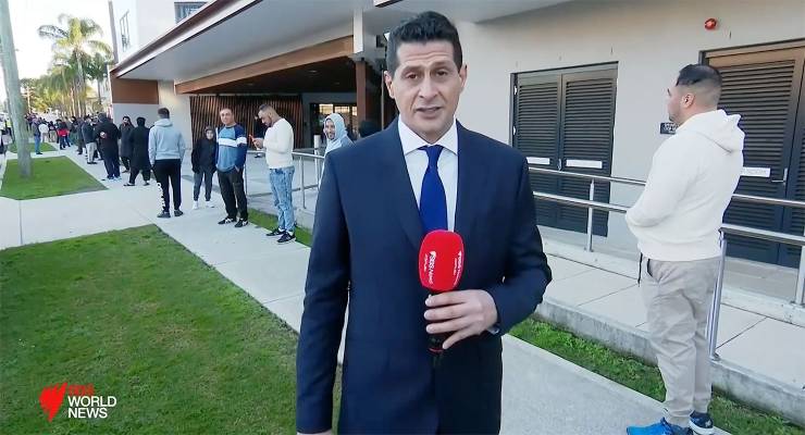 SBS World News reporter Essam Al-Ghalib returns to work (Image: SBS)