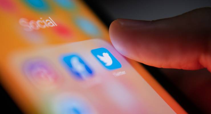 Social media apps on an iPhone