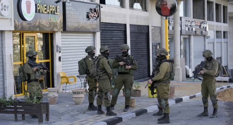 Israeli soldiers on the West Bank