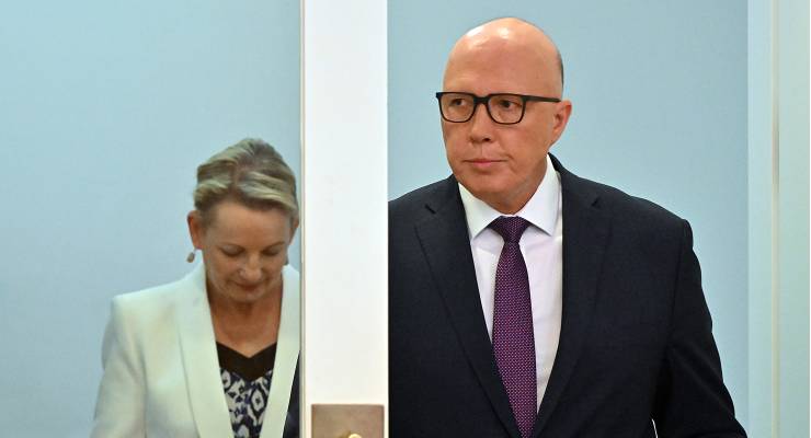 Deputy Leader of the Opposition Sussan Ley and Leader of the Opposition Peter Dutton (Image: AAP/Mick Tsikas)