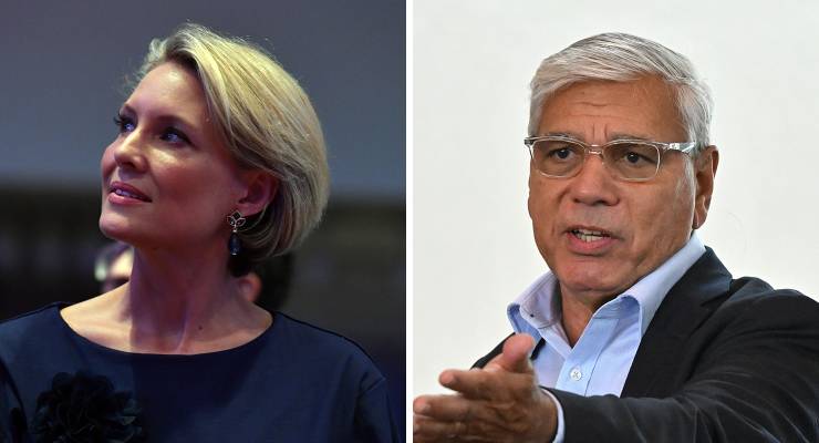Katherine Deves and Warren Mundine (Images: AAP)