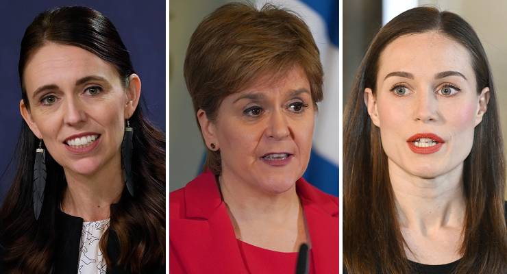 Jacinda Ardern, Nicola Sturgeon and Sanna Marin (Images: AAP)