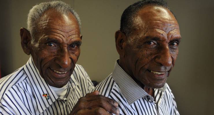 Twin brothers Paul (right) and Arthur Ah Wang sought payment from the Queensland government in the early 2000s for stolen wages dating back to their teenage years