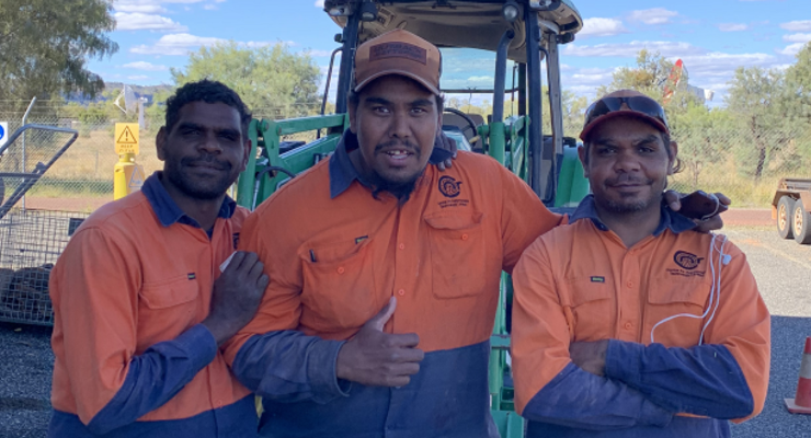 The CfAT maintenance team (from left to right) Christopher Mills, William Quall and Charles Burdett