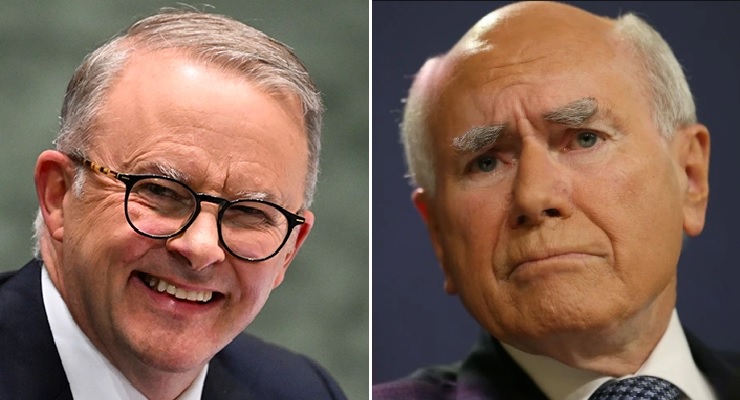 Anthony Albanese and John Howard (Images: AAP)