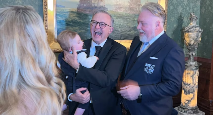 Australian Prime Minister Anthony Albanese and Kyle Sandilands (Image: Twitter)