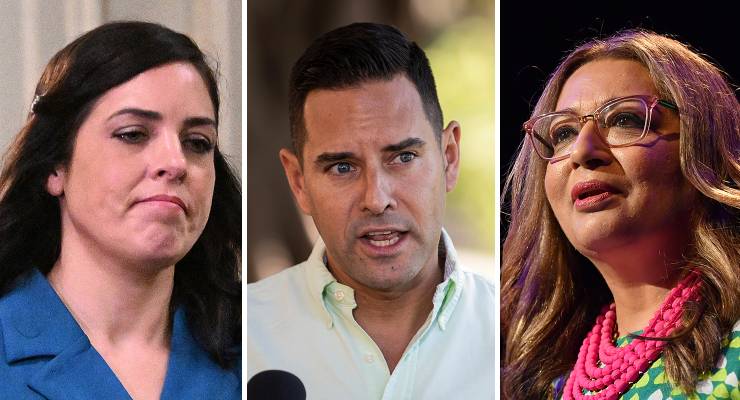 Moira Deeming, Alex Greenwich and Mehreen Faruqi (Images: AAP)