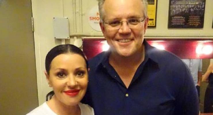 Tina Arena and Scott Morrison in 2016