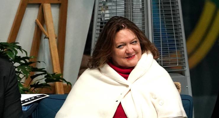 Gina Rinehart in 2019 (Image: AAP/Sean Garnsworthy)