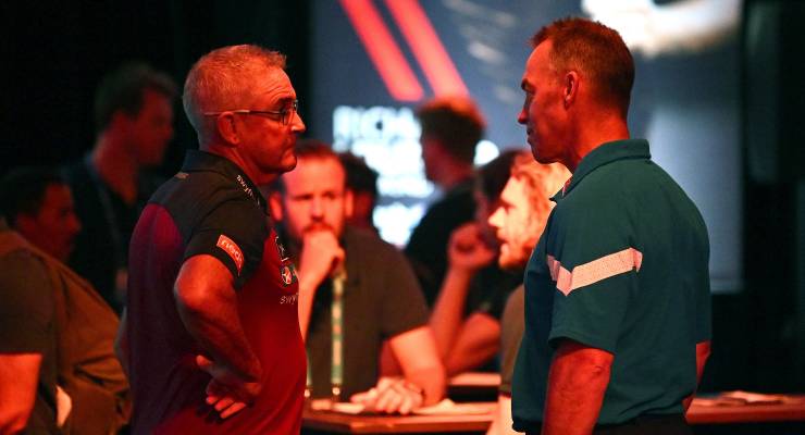 Chris Fagan and Alastair Clarkson in 2022
