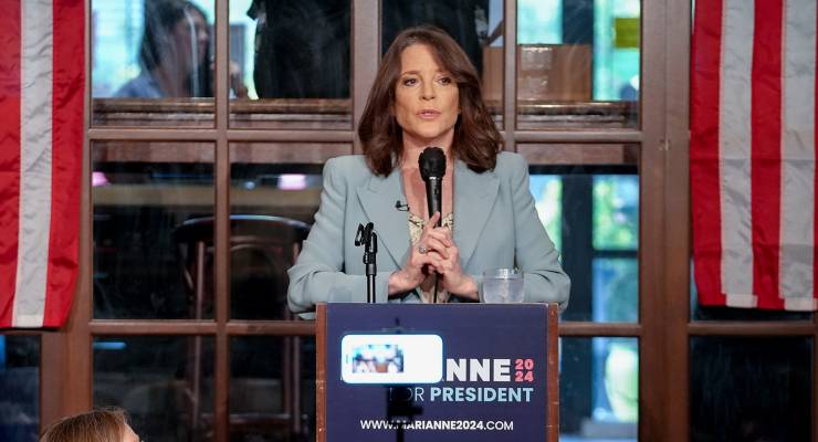Democratic US presidential candidate Marianne Williamson (Image: Sipa US/Megan Smith-USA TODAY)