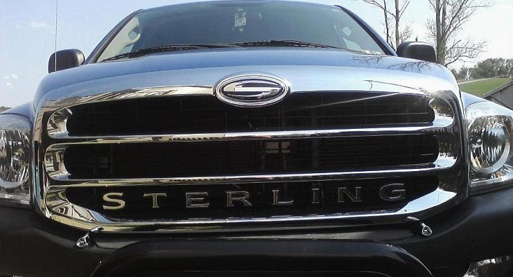 The grille of a RAM pick-up truck