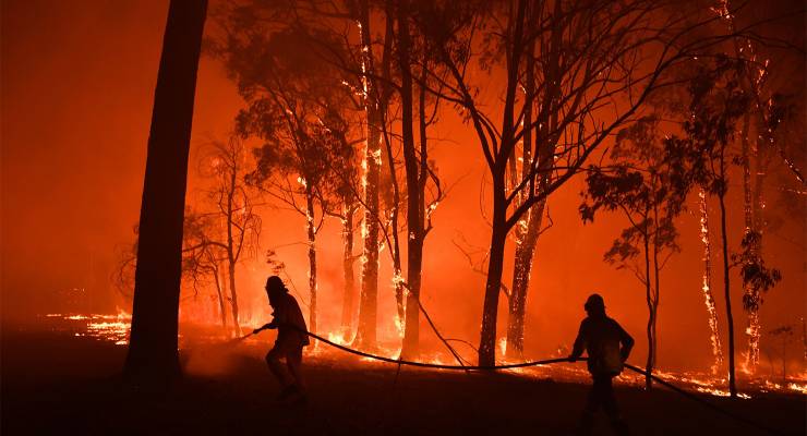 Firefighters during the Black Summer bushfires in 2019-20 in Australia (Image: Dean Lewins/AAP)