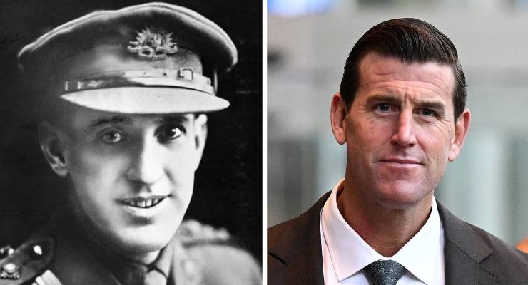 Hugo Throssell and Ben Roberts-Smith (Images: Australian War Memorial, AAP)