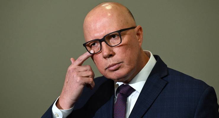 Peter Dutton finger eye